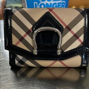 Burberry Checkered Tan and Black Wallet
